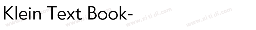 Klein Text Book字体转换